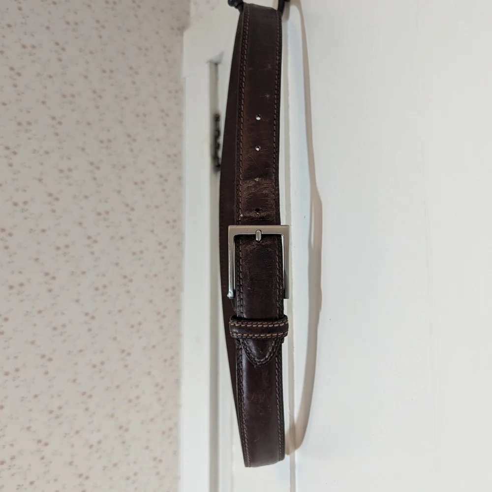 🤎 Men's Brown Genuine Leather Belt 40